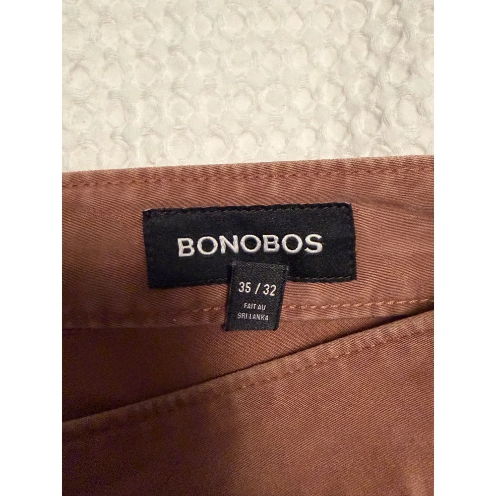 Bonobos Mens 35x32 Five Pocket Pants Rust Brown Straight Leg Casual Chinos